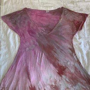 Tie dyed pink dress